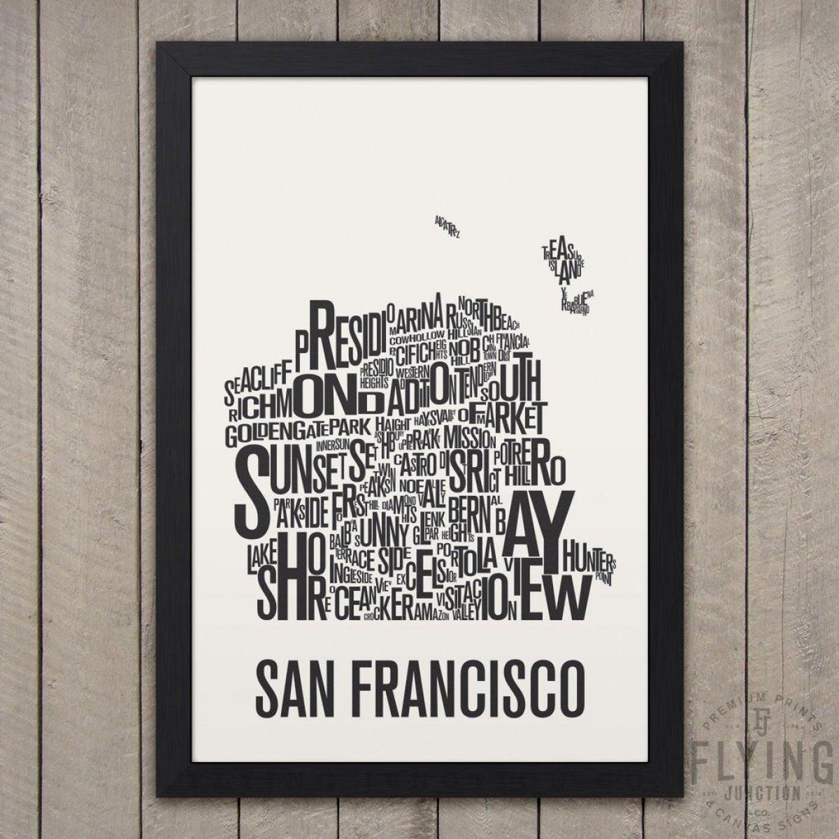 San Francisco tipográfia térkép