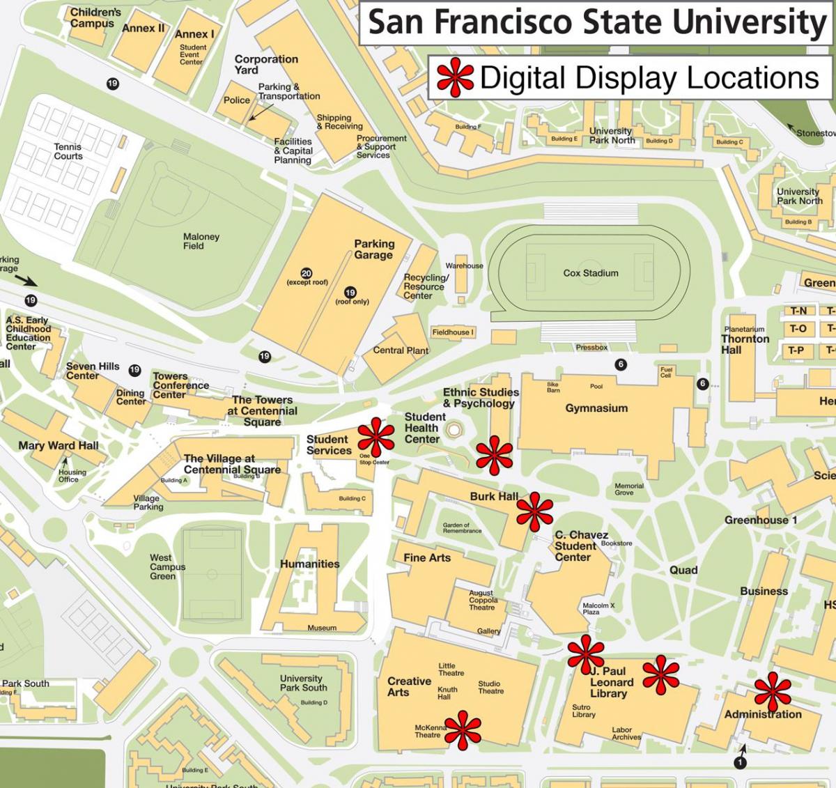 San Francisco állami egyetem térkép
