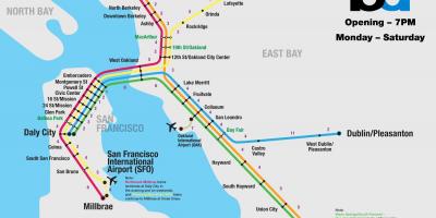 Bart rendszer, San Francisco térkép