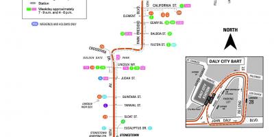 San Francisco busz 28 útvonal térkép