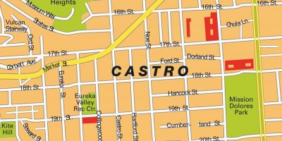 Térkép castro kerületében, a San Francisco