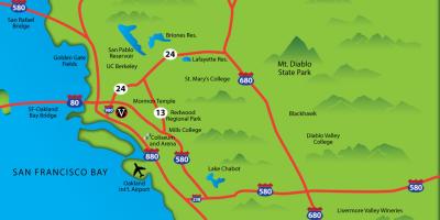 East bay kaliforniai térkép