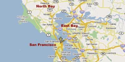 Észak-kaliforniai bay area térkép