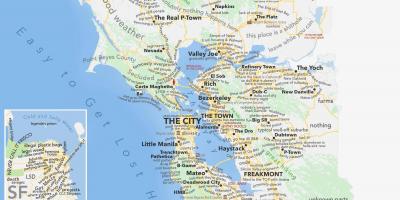 San Francisco bay area térkép kalifornia
