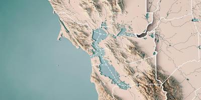 Térkép San Francisco bay topográfiai 