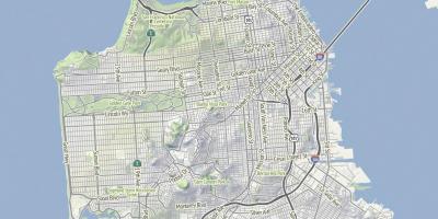 Térkép San Francisco terep