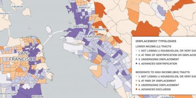Térkép San Francisco dzsentrifikáció