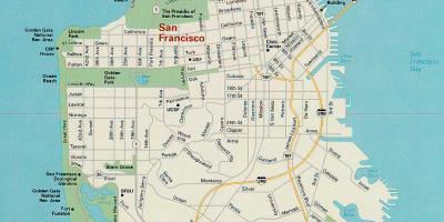 Térkép San Francisco főbb látnivalók