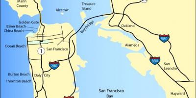 Térkép San Francisco tengerpart
