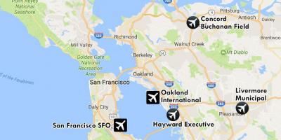 Repülőterek közelében, San Francisco térkép