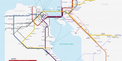 A San Francisco-i metróban térkép