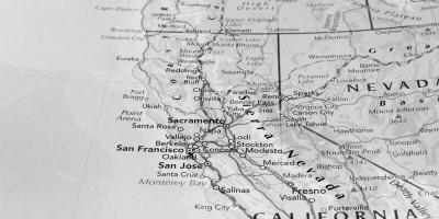 Fekete-fehér térkép San Francisco