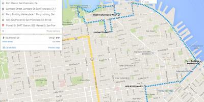 San Francisco walking túrák térkép