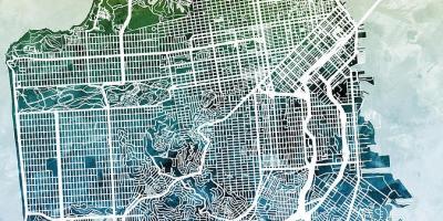 Térkép San Francisco-i városi művészeti