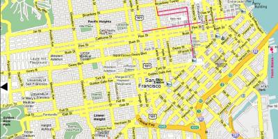 San Francisco érdekes helyek közelében térkép