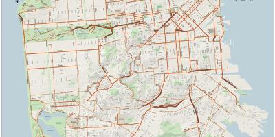 San Francisco kerékpáros térkép