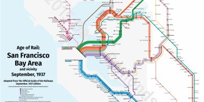 San Fran vonat térkép