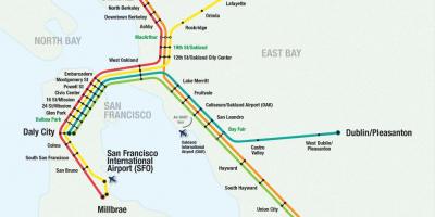 San Francisco airport bart térkép
