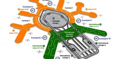 SFO nemzetközi terminál érkezési térkép
