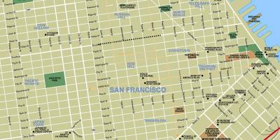 Térkép belvárosi, San Francisco, ca