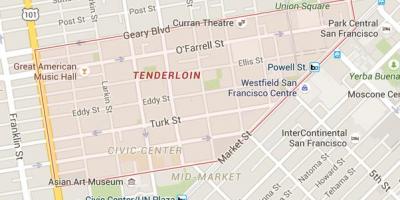 A szűzpecsenye, San Francisco térkép