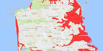 San Francisco területek elkerülése érdekében térkép