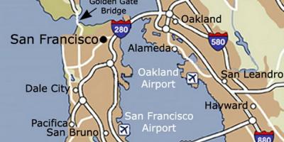 Térkép San Francisco airport környező terület