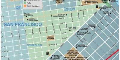 Térkép union square területén San Francisco