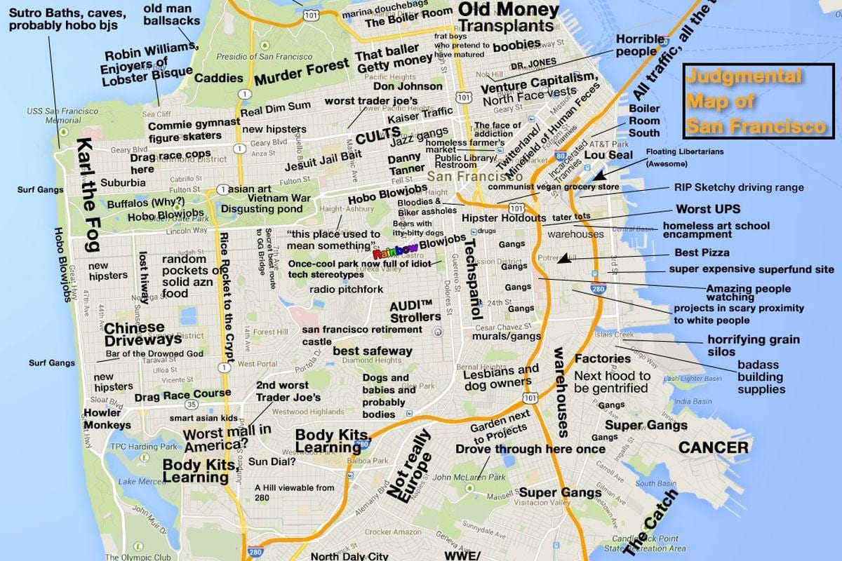 Térkép ítélkező San Francisco