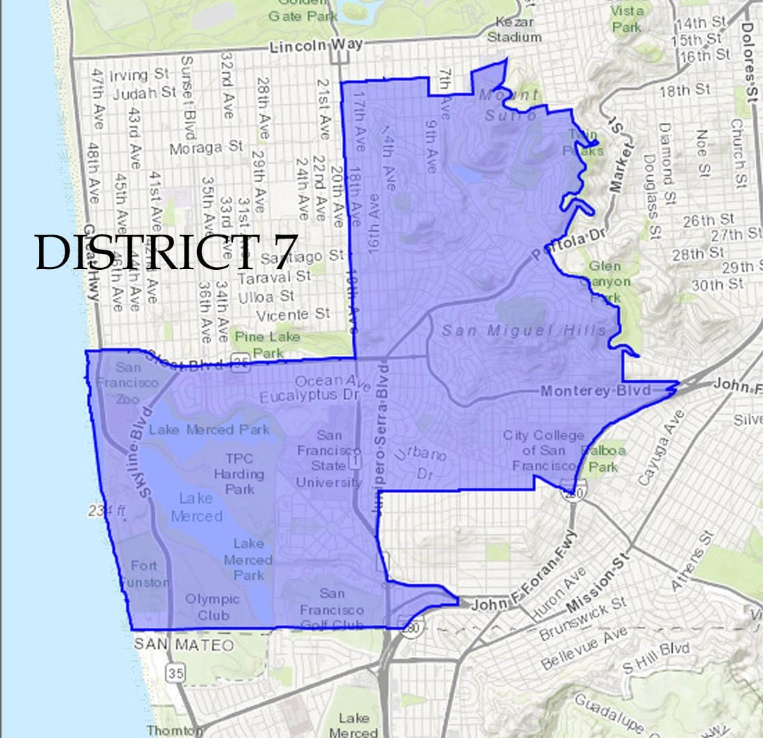 Térkép San Francisco-i kerületi 7