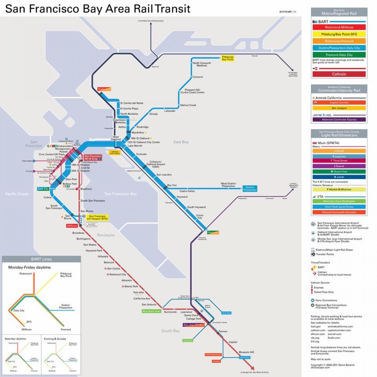 bart állomás San Francisco térkép