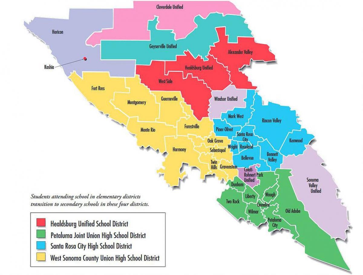 San Francisco iskola kerületi térkép