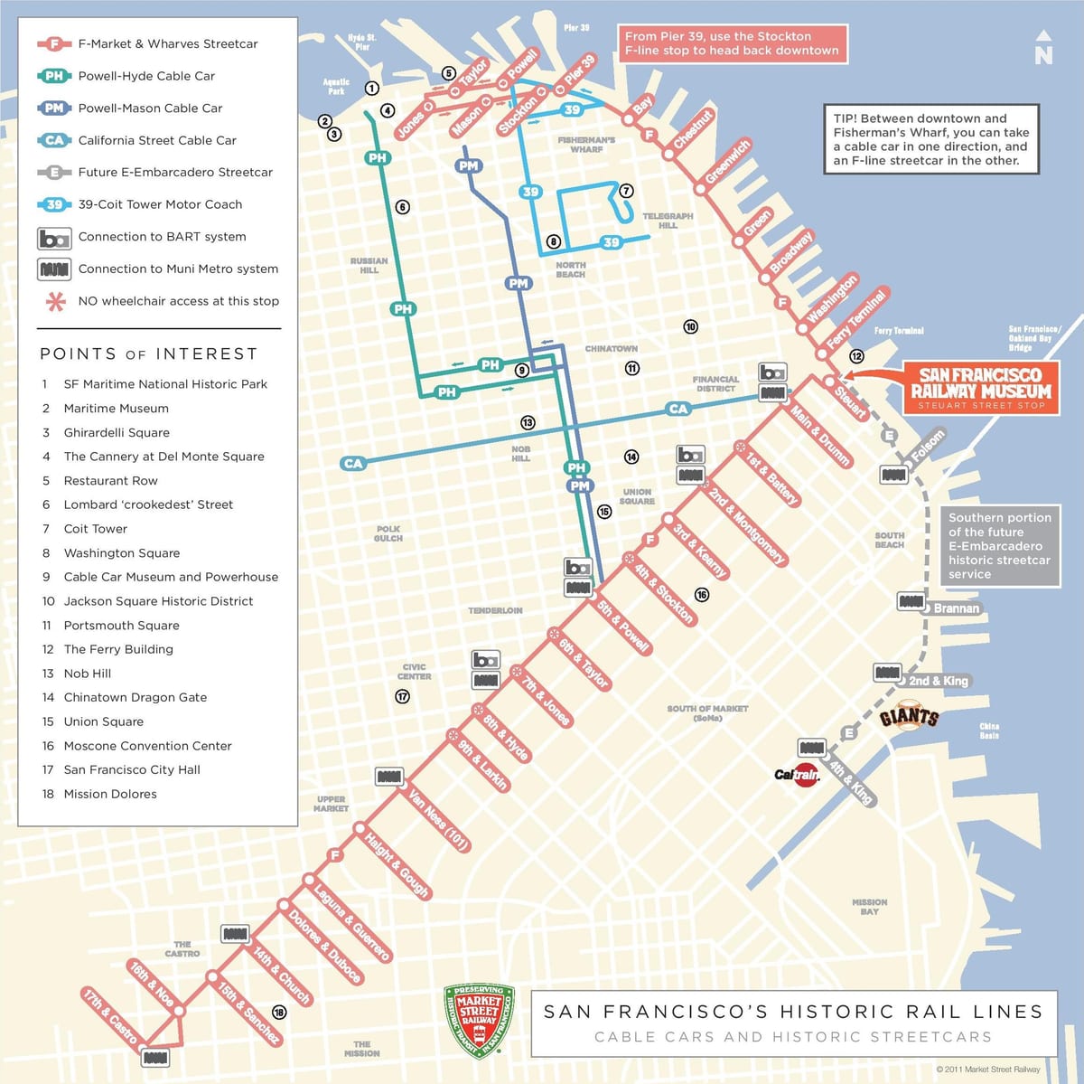 SFO cable car térképen