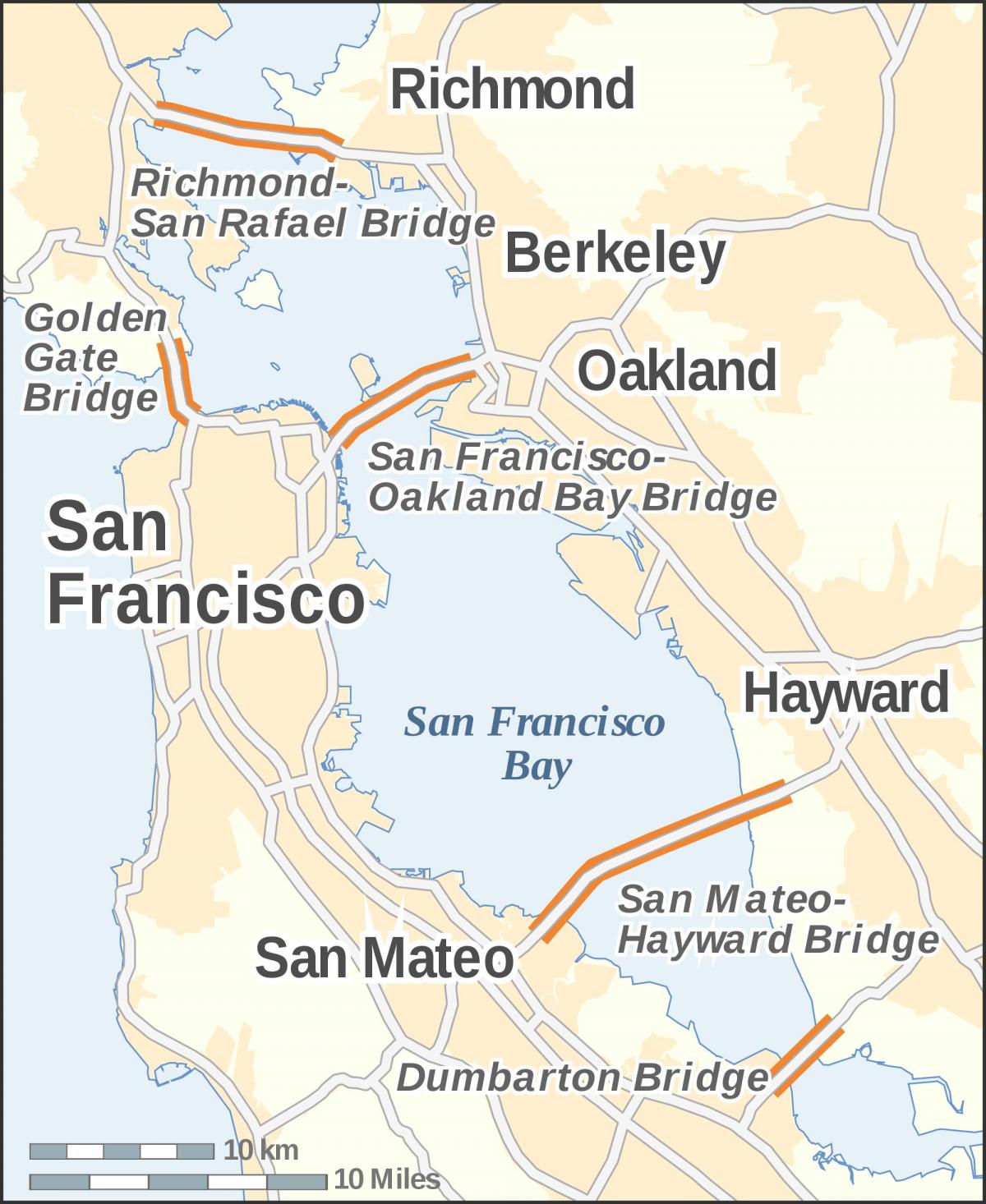 térkép San Francisco-i golden gate híd