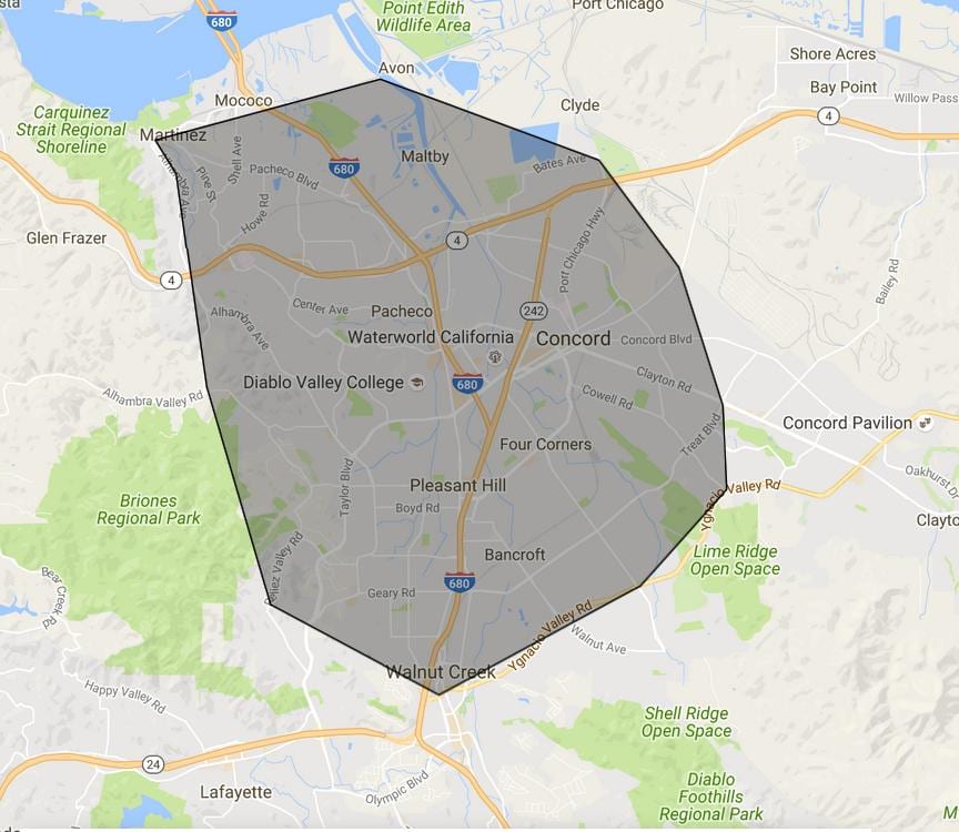 Térkép kérjük, ellenőrizze bay area