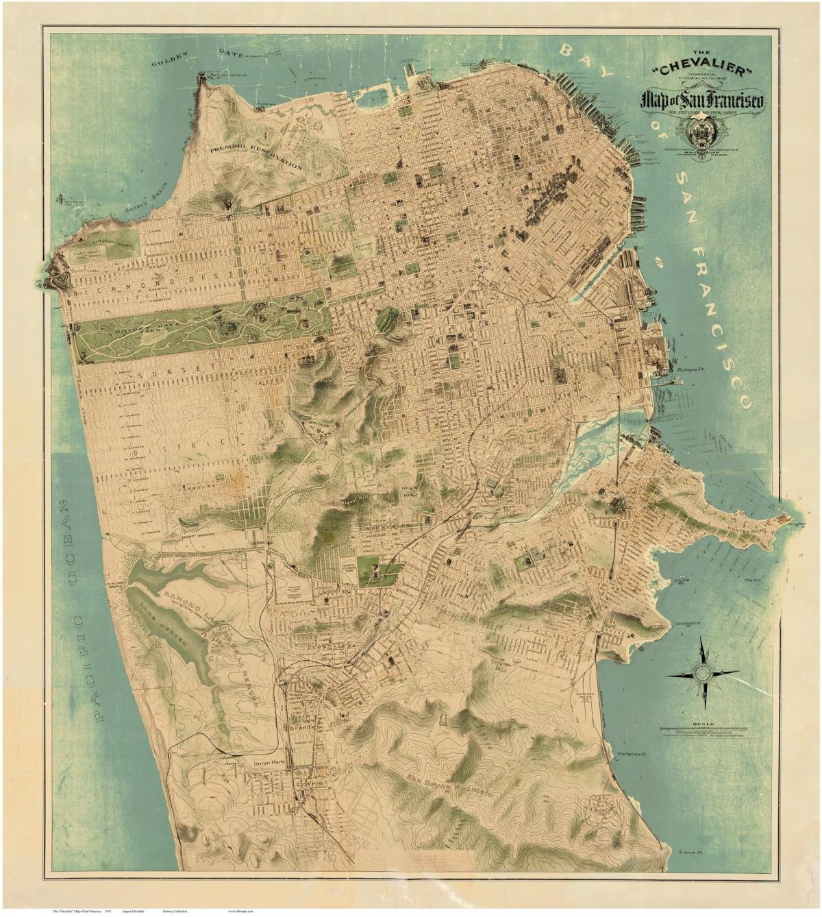 Térkép régi San Francisco 