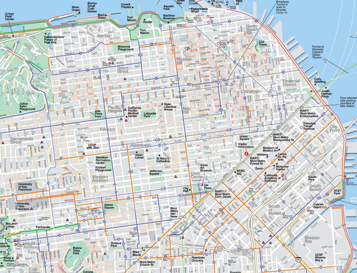 Térkép részletes San Francisco