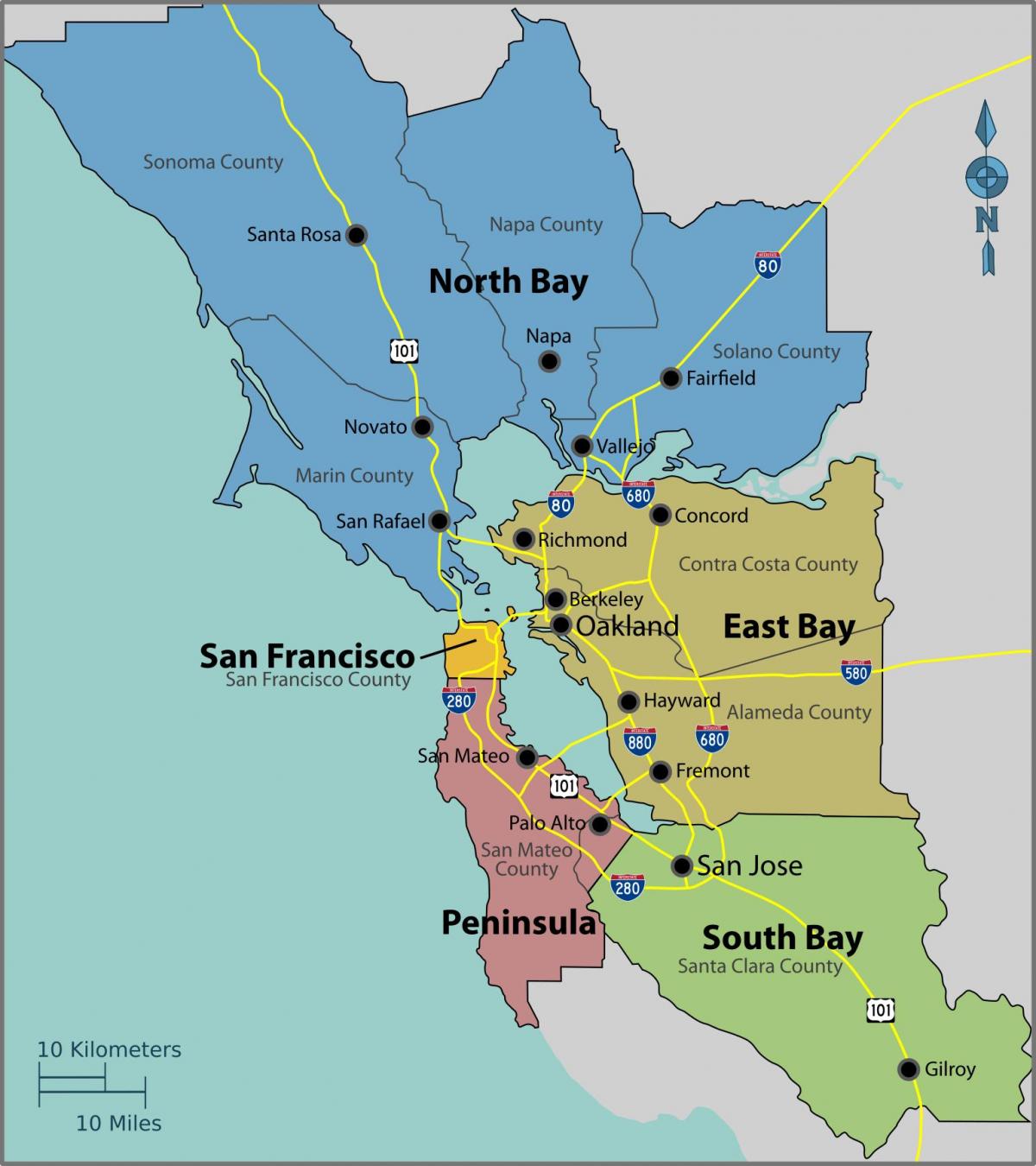 San Francisco bay térképen