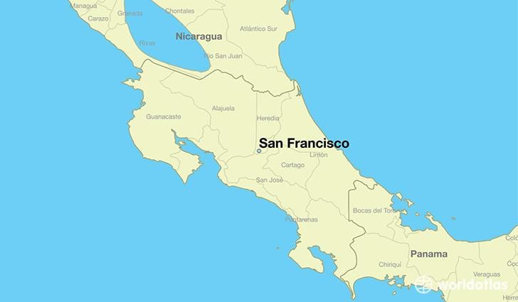 Térkép San Franciscóban a világ