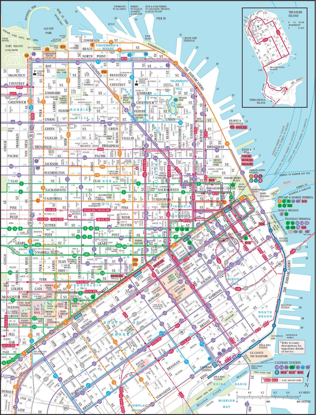 San Francisco közlekedési térkép