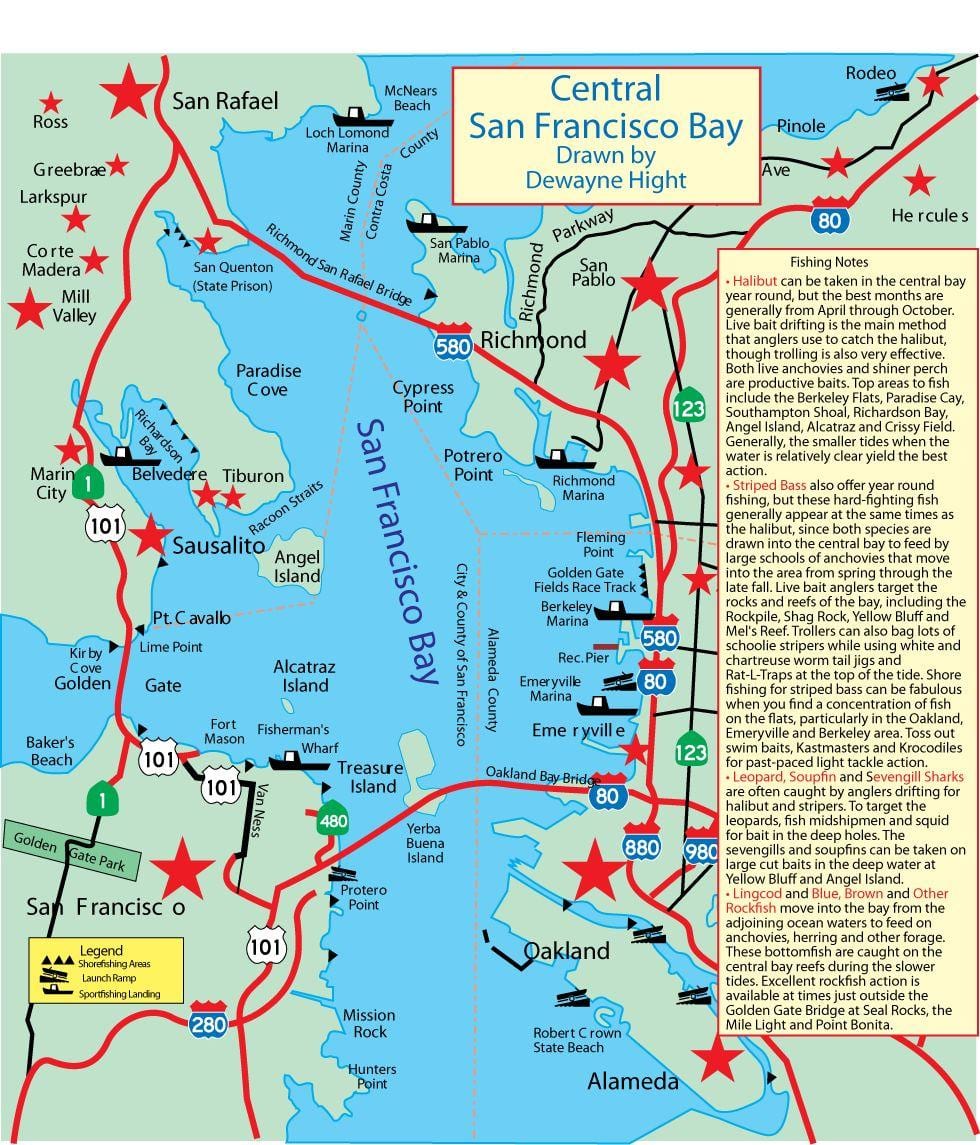 Térkép San Francisco bay halászat