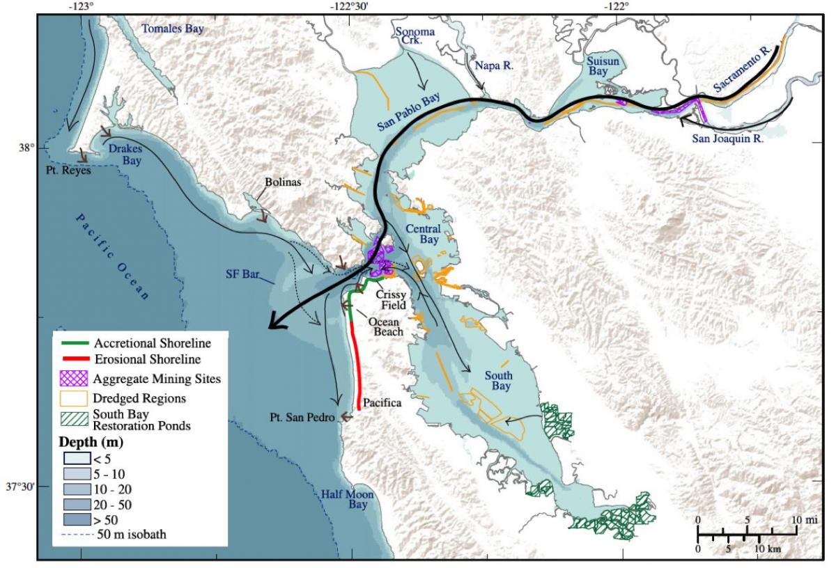 Térkép San Francisco bay mélység
