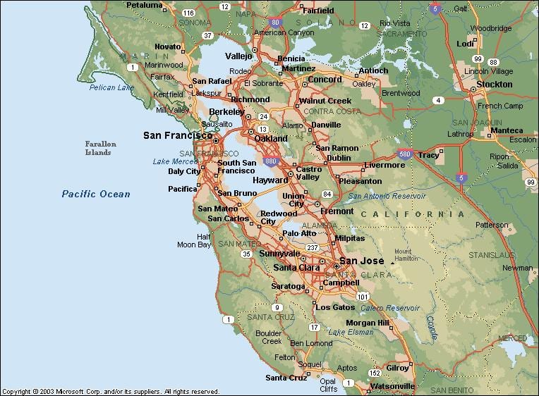 SF bay térkép