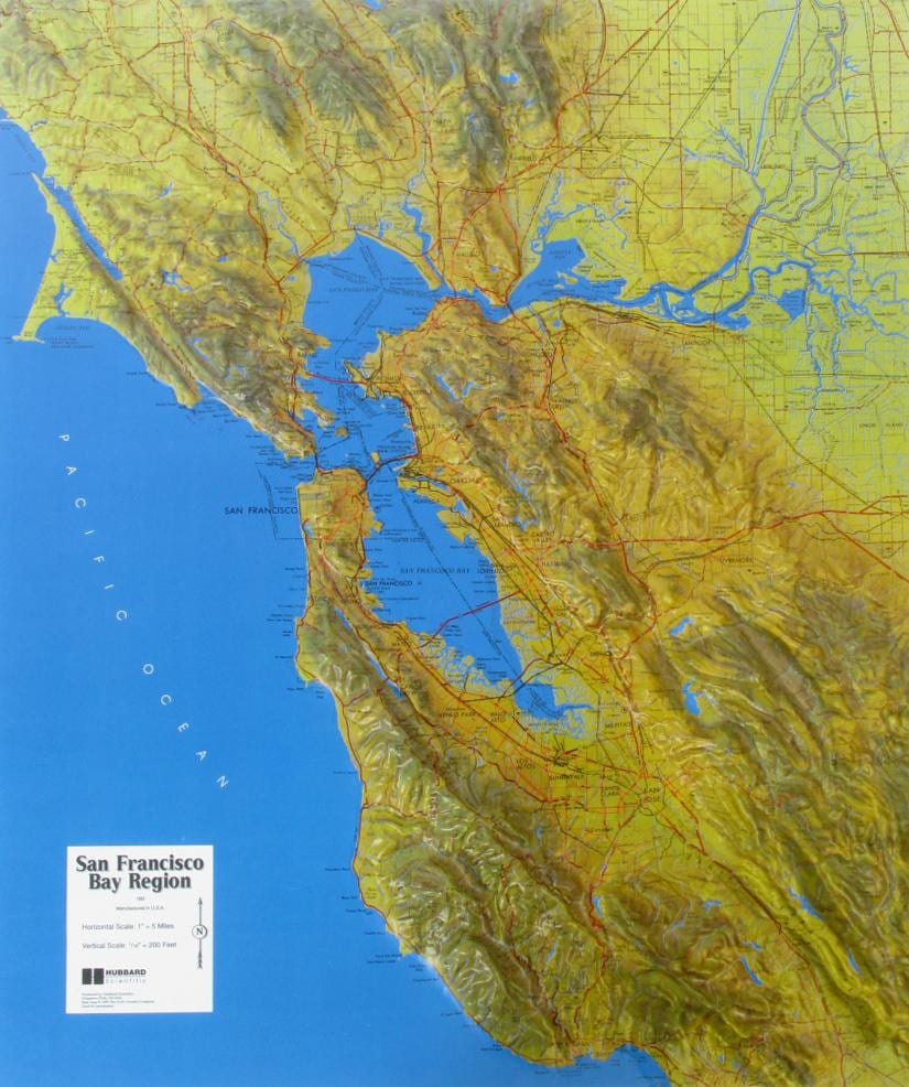 Térkép San Francisco-megkönnyebbülés