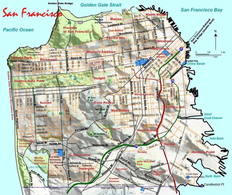 ap San Francisco magasság