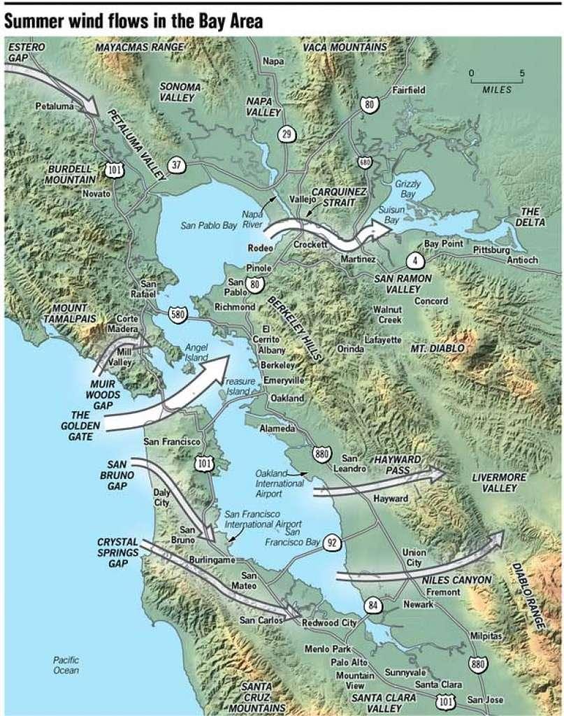Térkép San Francisco mikroklíma
