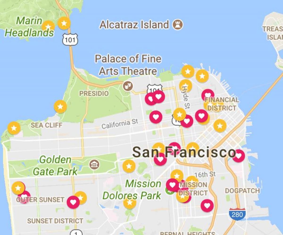 Térkép San Francisco pénzügyi körzet