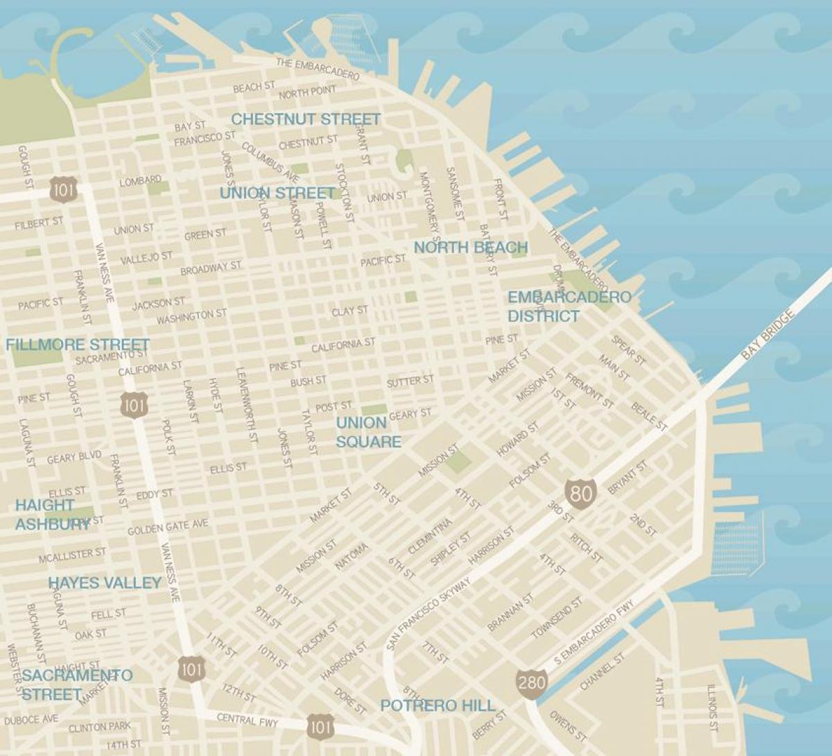 Térkép San Francisco butiksor