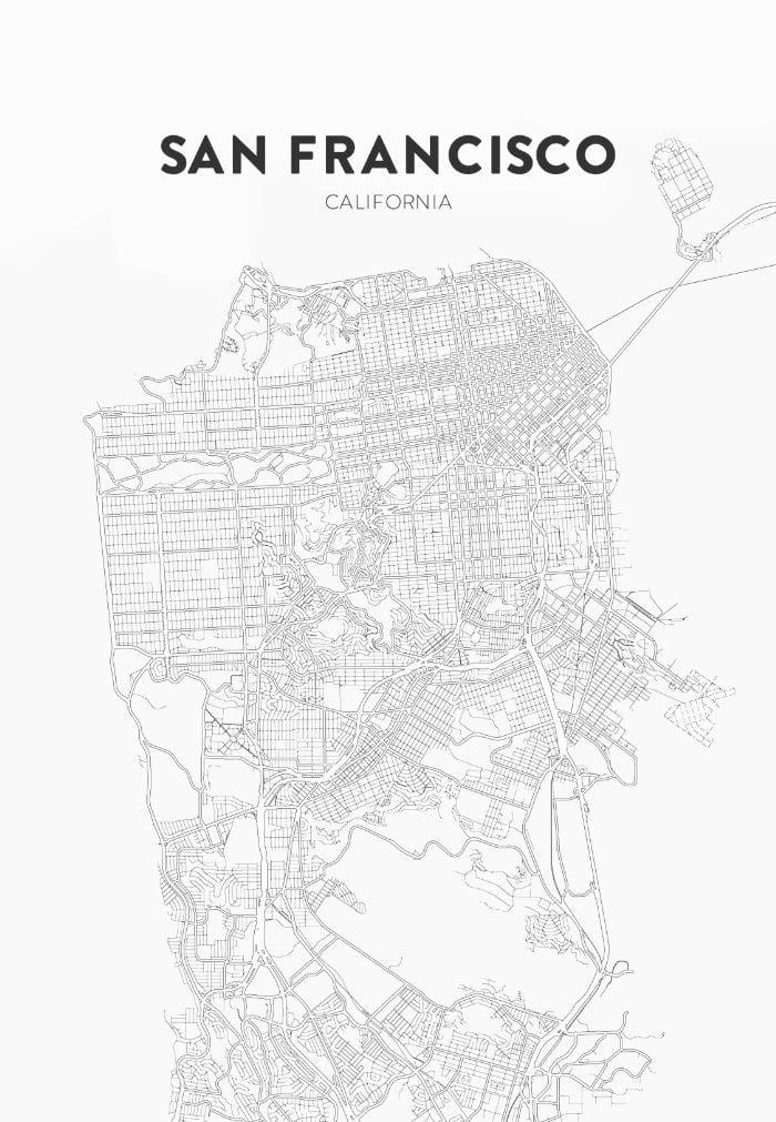 nyomtatás térkép San Francisco