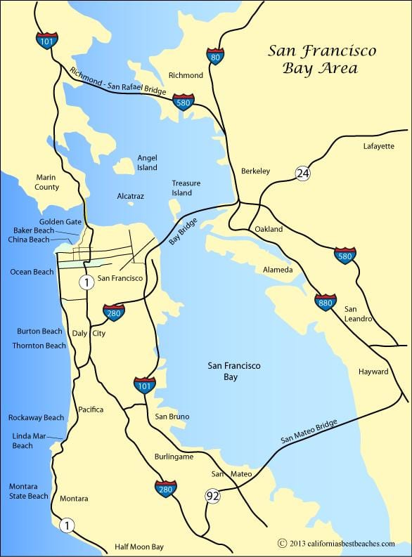 Térkép San Francisco tengerpart